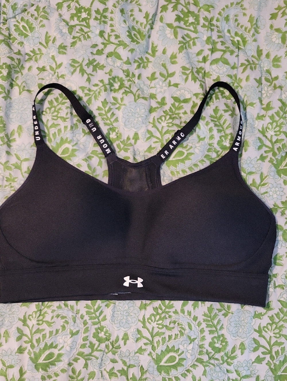 Under Armour Black Padded Racerback Sports Bra